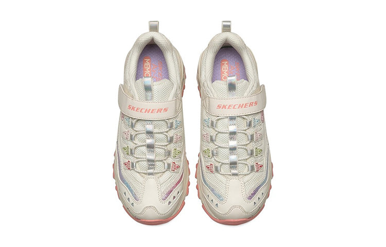 (GS) Skechers D'lites Shoes 'Beige Multi' 664178L-NAT