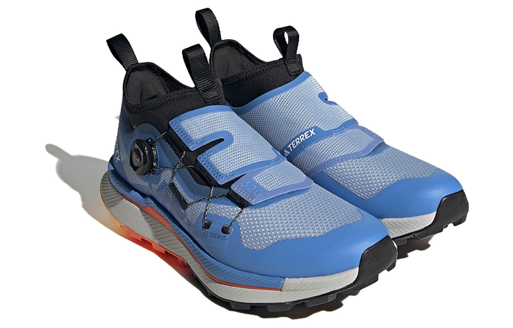 adidas Terrex Agravic Pro Trail Running Shoes 'Blue Dawn Impact Orange' HR1079