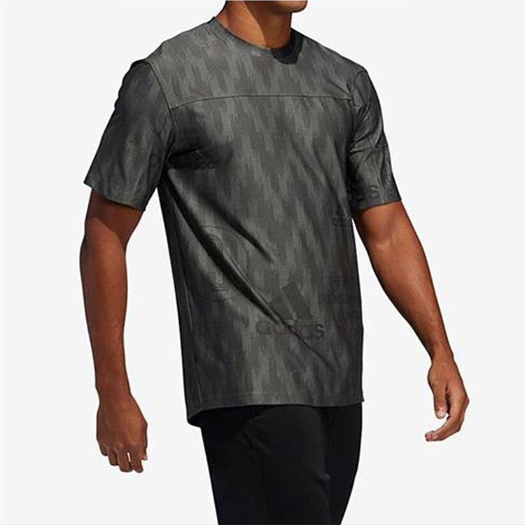 adidas Printing Training Short Sleeve Gray Green FL4286