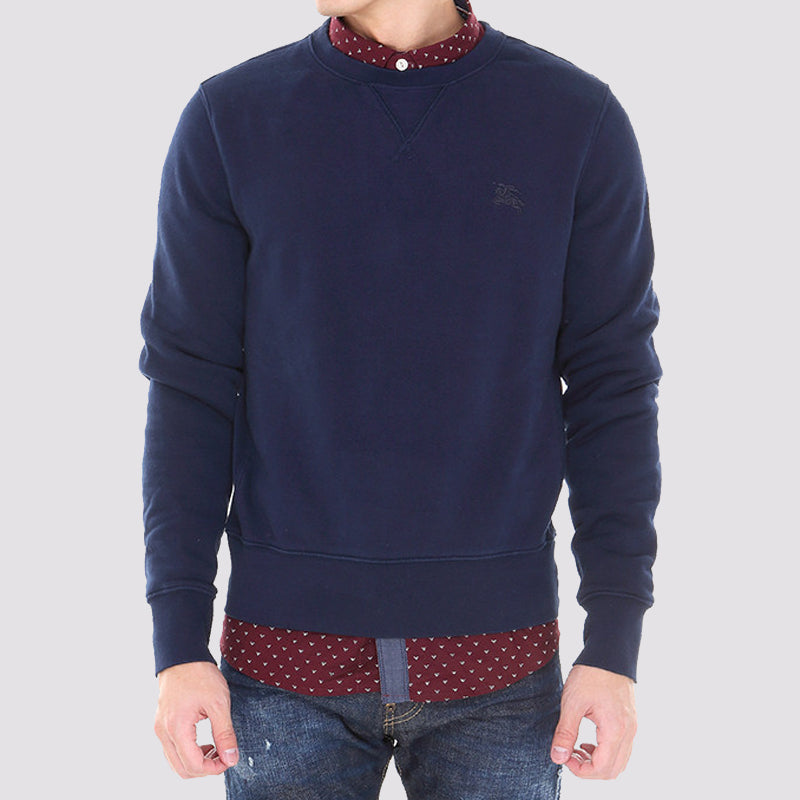 Burberry Round Collar Horse Embroidery Male Blue 39323271