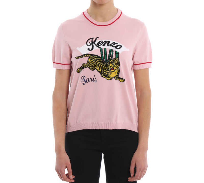 KENZO Pattern Short Sleeve Pink F95-2TO579-3XE-33
