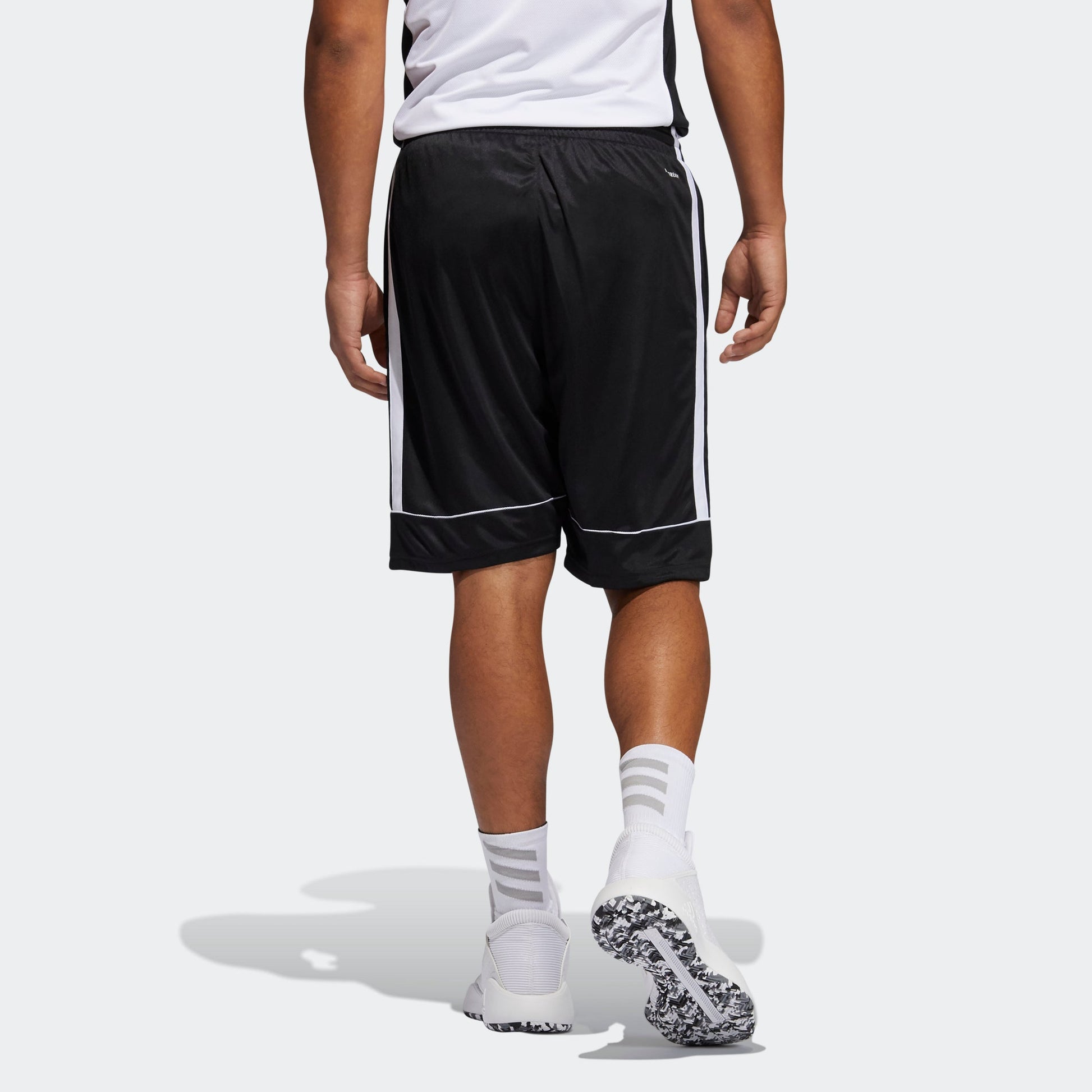 adidas All World Short Basketball Sports Stripe Loose Shorts Black GU0739