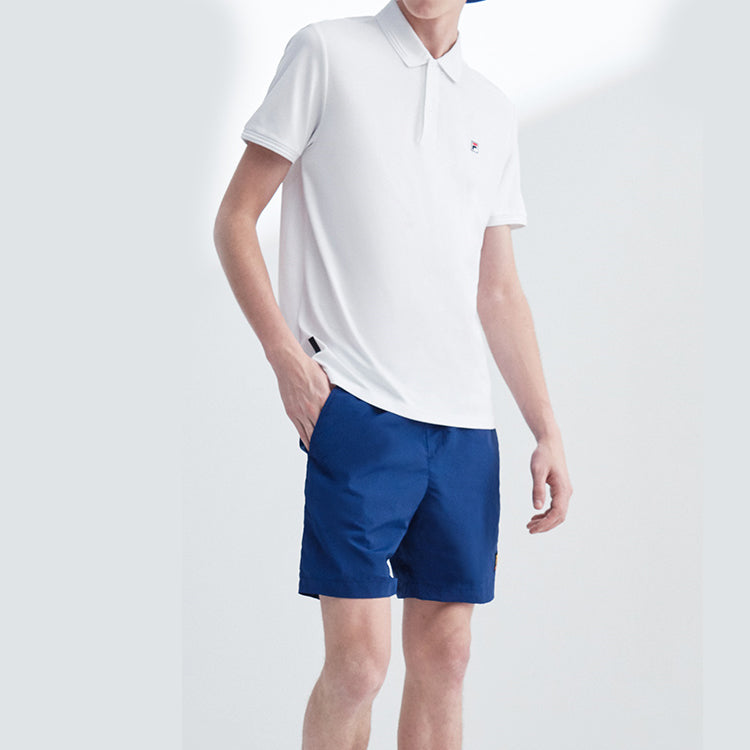 FILA Embroidered Logo Short Sleeve Polo Shirt White F11M028106F-WT
