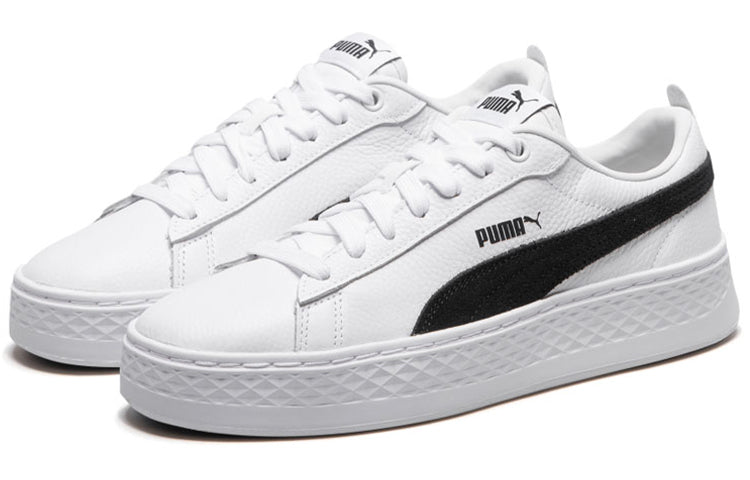(WMNS) PUMA Smash Platform L 'White Black' 366487-12