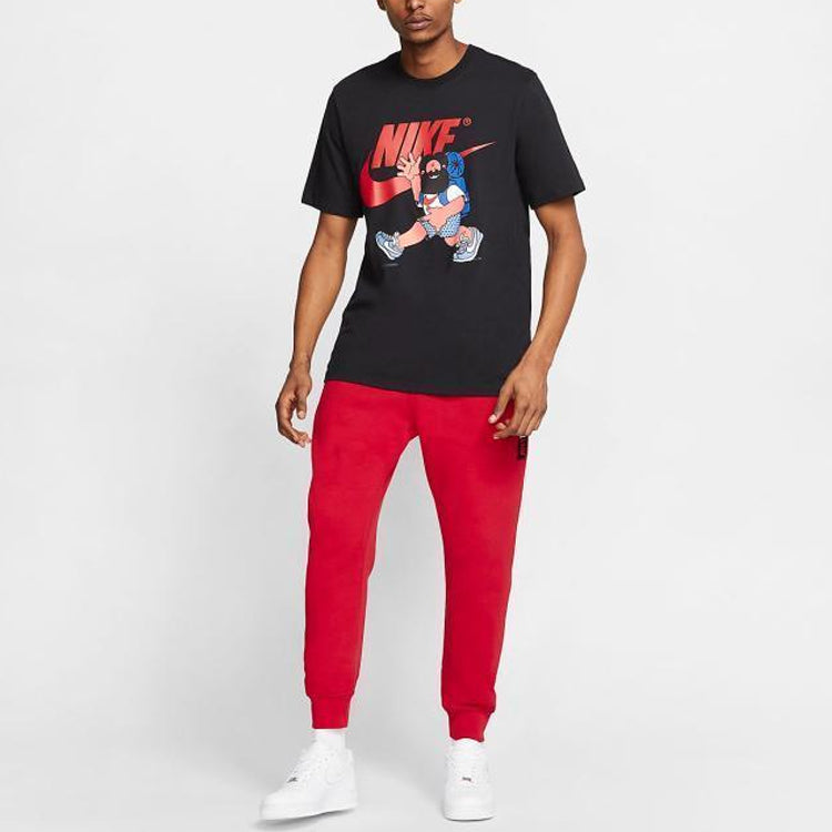 Men's Nike Casual Logo Alphabet Printing Short Sleeve Black T-Shirt CW2305-010