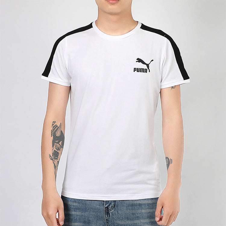 PUMA Slim Fit Round Neck Short Sleeve White 530016-02