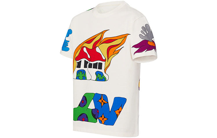 LOUIS VUITTON LV SS21 Cartoon Logo Print For Men White 1A8PUV