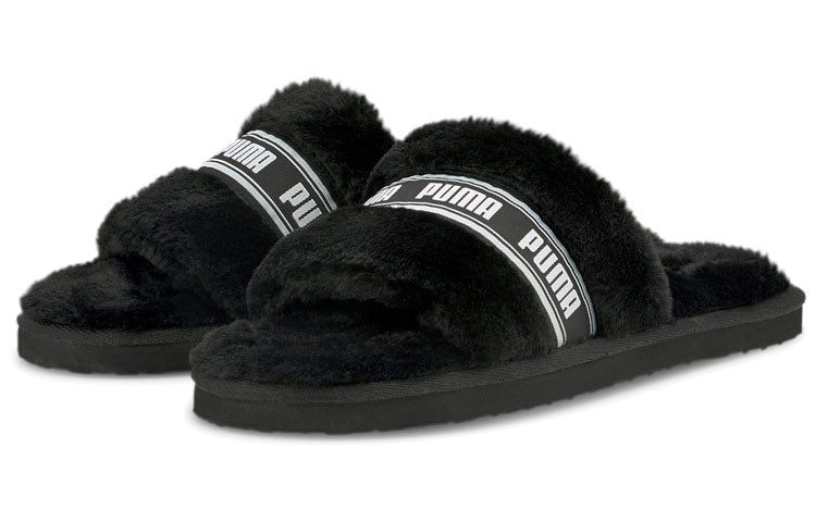 (WMNS) PUMA Fluff Slide 'Black' 384937-01