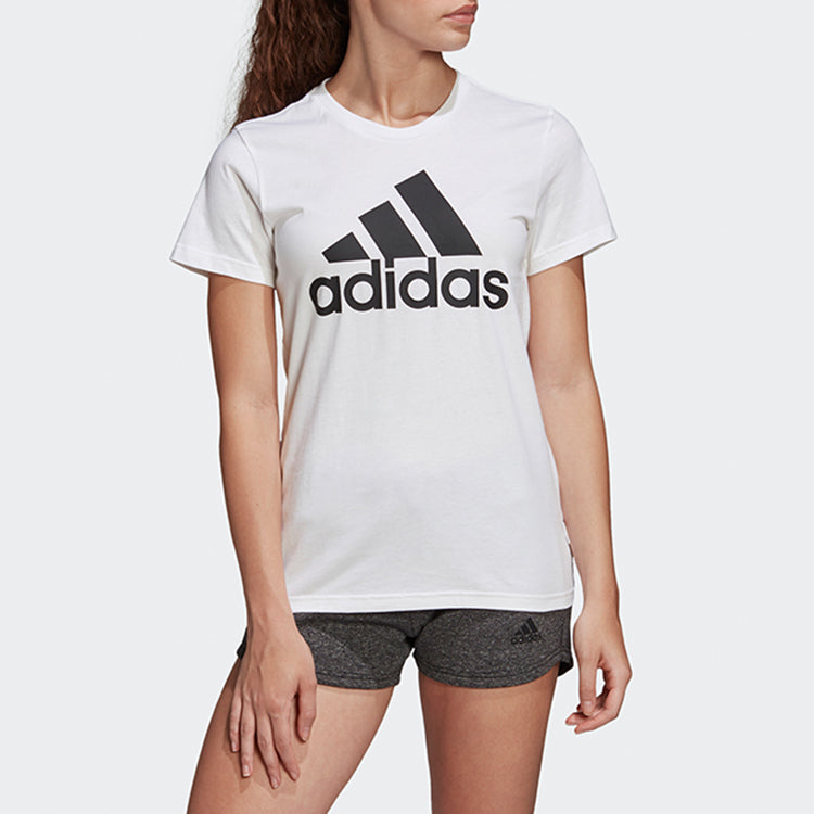 (WMNS) adidas Large Alphabet Logo Short Sleeve White FQ3238