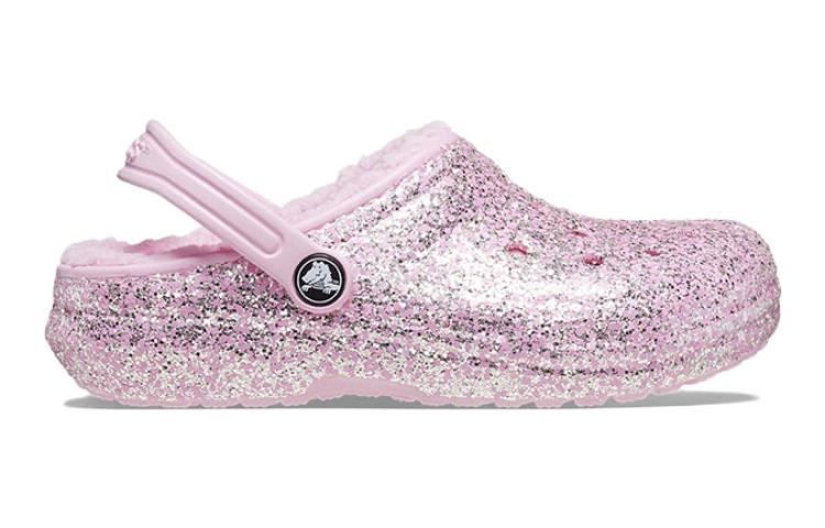 (GS) Crocs Classic Lined Glitter Clogs 'Pink' 207463-6S0
