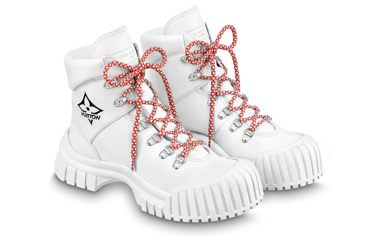 (WMNS) LOUIS VUITTON LV Ruby Flat Ranger Ankle Boots 'White' 1AAM20