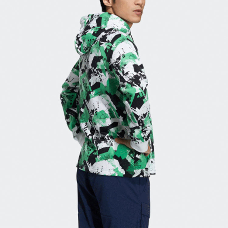 adidas Snw Gfx Hoody Funny Pattern Pullover Sports Couple Style Green H13810