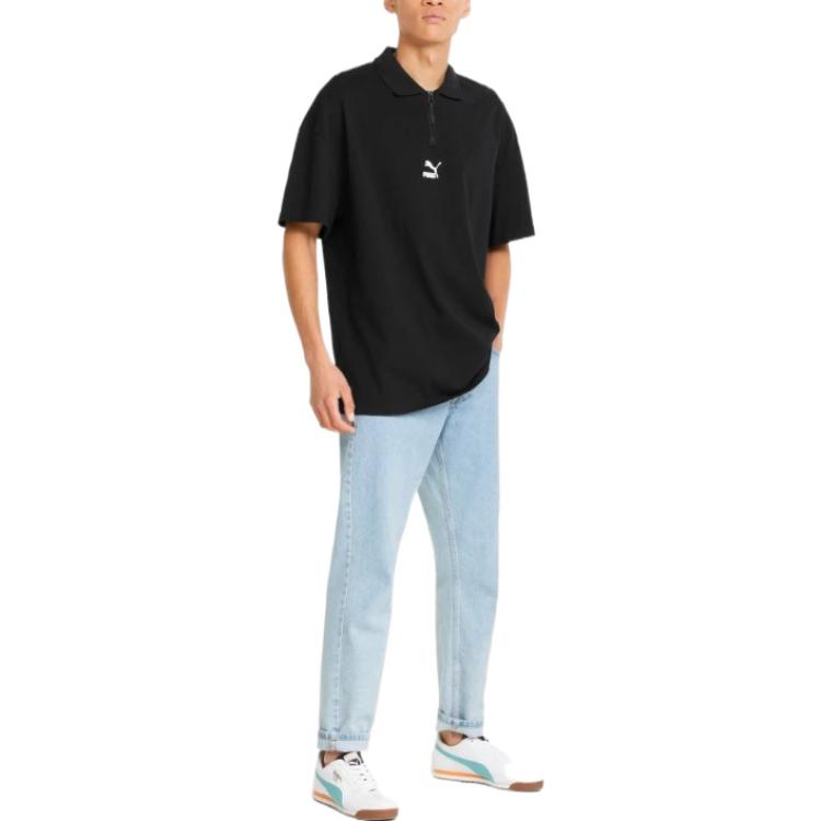 PUMA Logo Polo Shirt 'Black' 535271-01