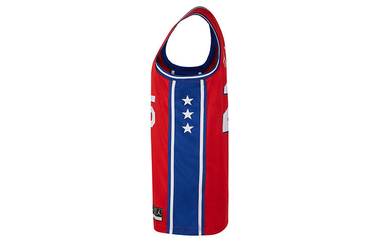 Air Jordan Basketball Vest Jersey SW Fan Edition 2020 Season Philadelphia 76ers Simmons 2 No. 5 Large Red CV9490-660