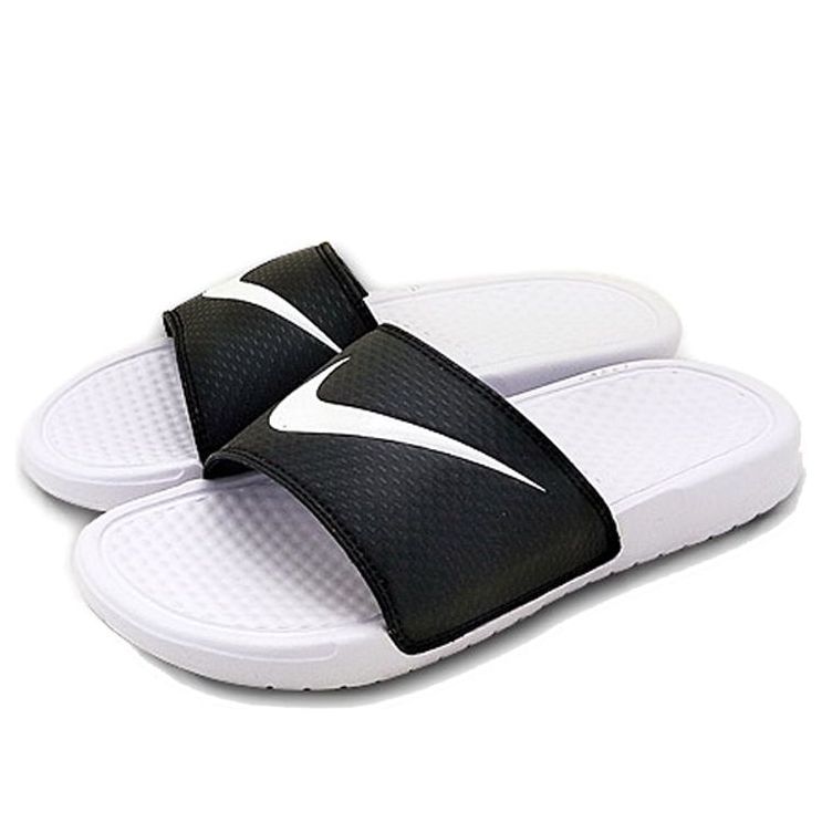 Nike benassi JDI White Athleisure Casual Sports Shoe Black White 312618-019