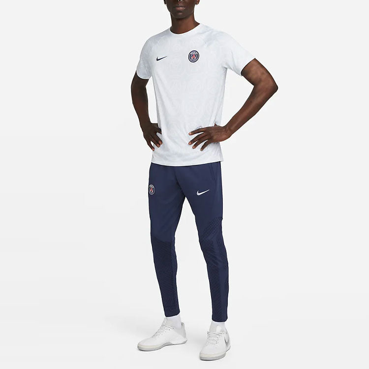 Men's Nike Solid Color Logo Soccer/Football Sports Pants/Trousers/Joggers Paris Saint-Germain Autumn Blue DJ8550-410