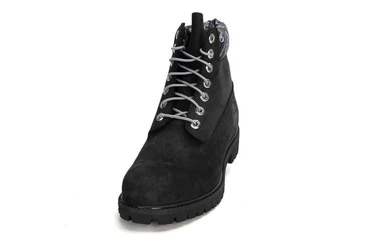 Timberland Premium 6 Inch Waterproof Boots 'Black and Logo Print' A2D55001