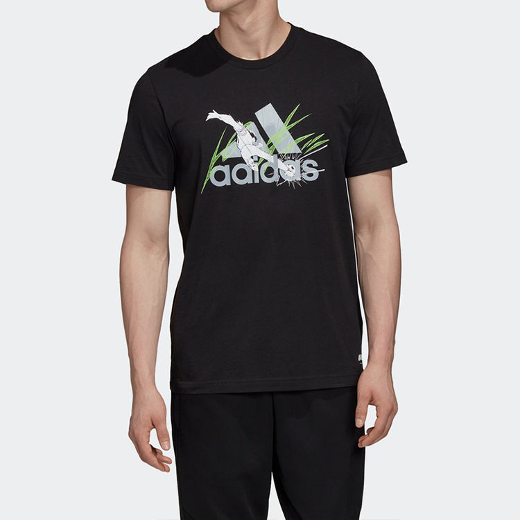 adidas Captsuba Bos Soccer/Football Illustration Short Sleeve Black FQ7636