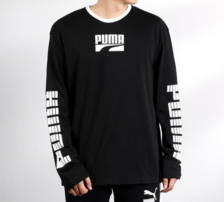 PUMA Colorblock Round Neck Casual Black 581659-01