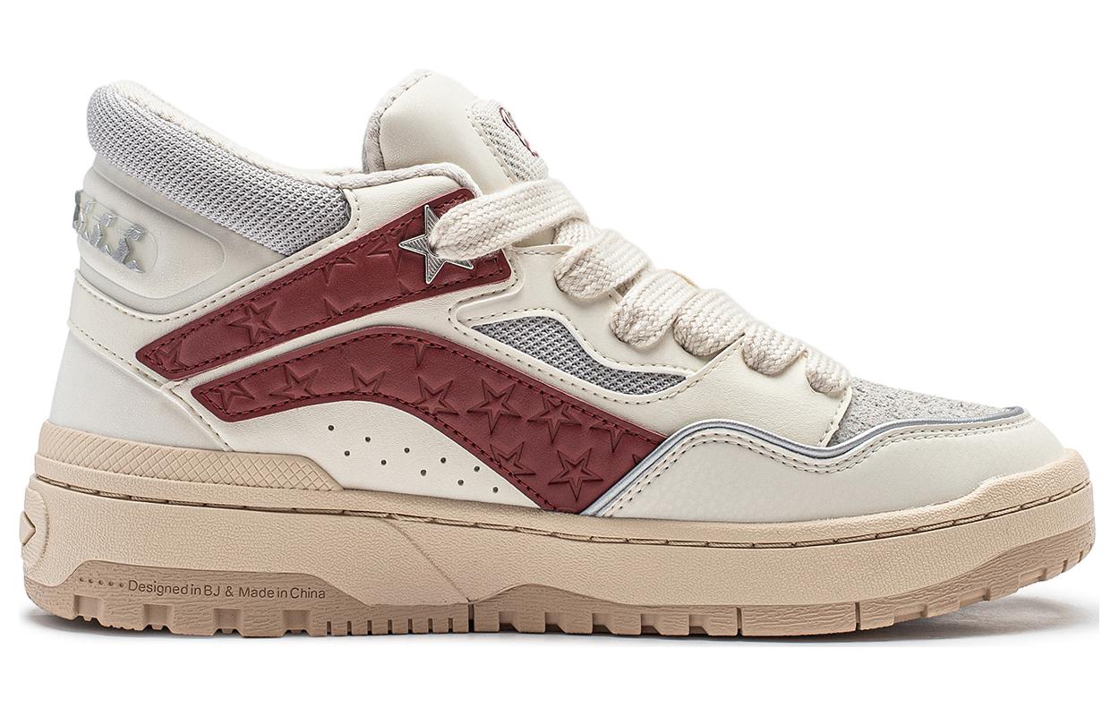 (WMNS) Li-Ning WeiWu Mid 'White Grey Red' AGCT498-1