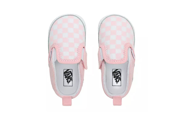 Vans Infant Checkerboard Slip-On V Crib Pink VN0A2XSL04E