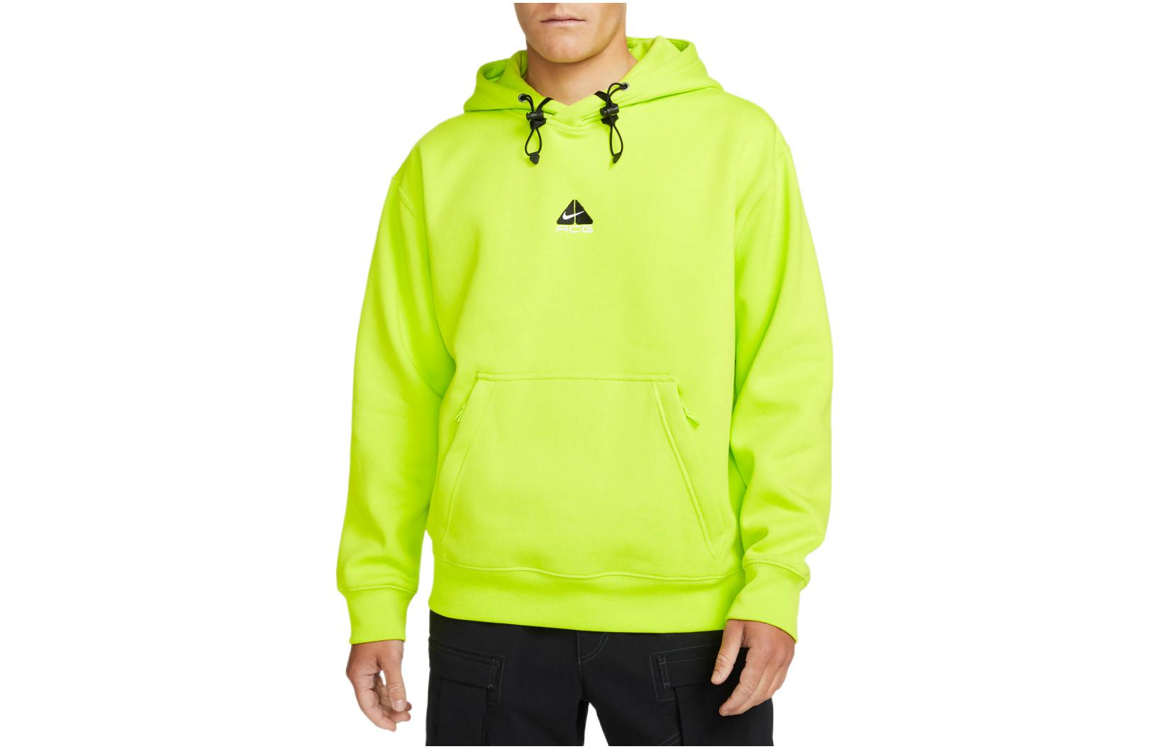 Nike ACG Therma-Fit Solid Color Logo Embroidered hooded Long Sleeves Unisex Fluorescent Green DH3087-389