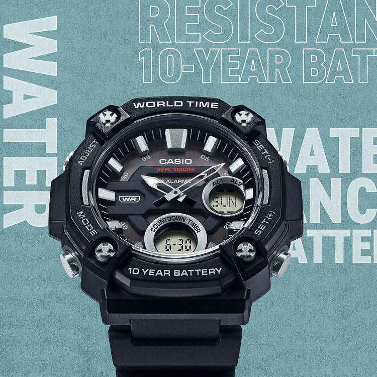 Men's CASIO Fashion Stylish Sports 100m Waterproof Watch Mens AEQ-120W-1AV