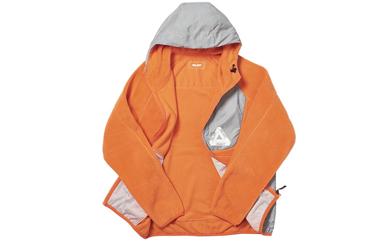 PALACE FW19 Polartec flecto Fleece Luminous Hooded Jacket Orange PAL-FW19-020