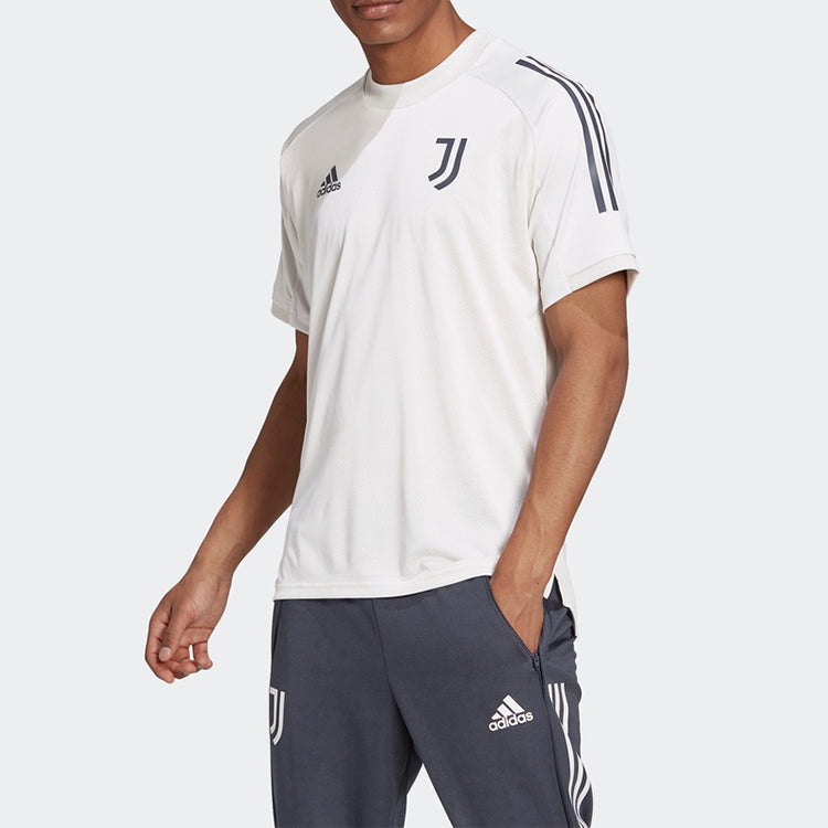 adidas JUVE TR Jersey JSY Juventus Soccer/Football Sports Short Sleeve Gray FR4263