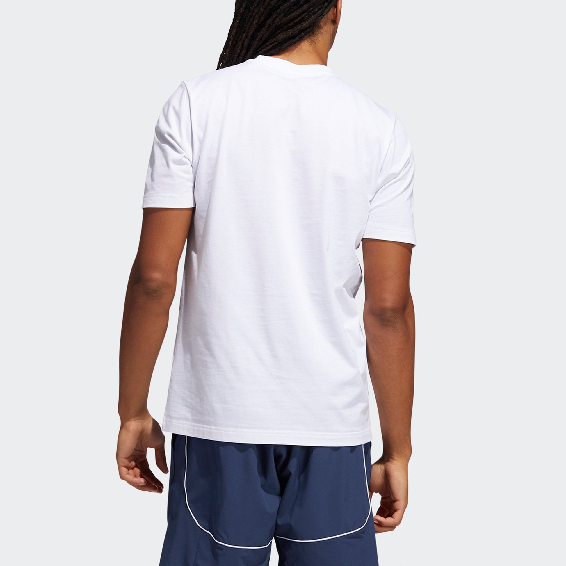 adidas CHINA S1 Tee Basketball Printing Sports Round Collar Male White H43986