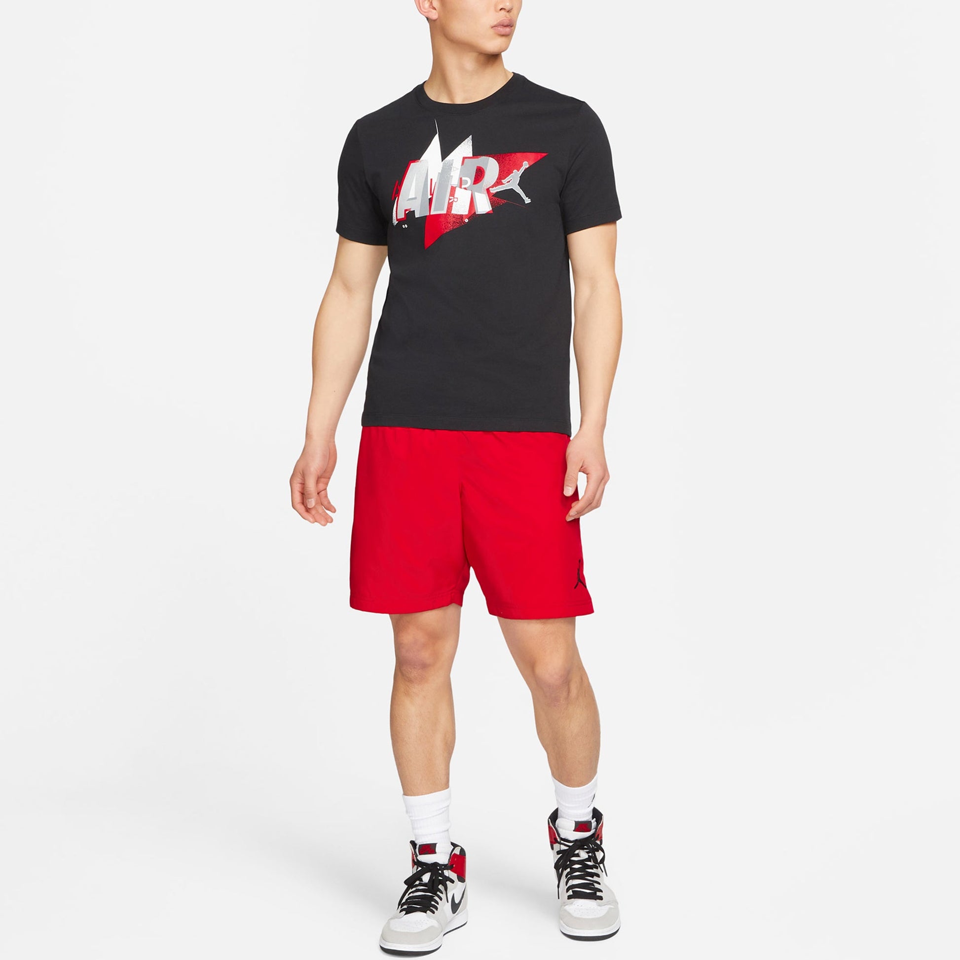 Air Jordan Casual Sports Basketball Breathable Training Short Sleeve Black CZ8395-010