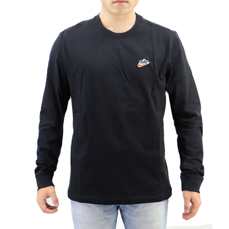 Nike Sportswear Heritage Casual Round-neckLong-sleeveTee Men Black CJ8439-010