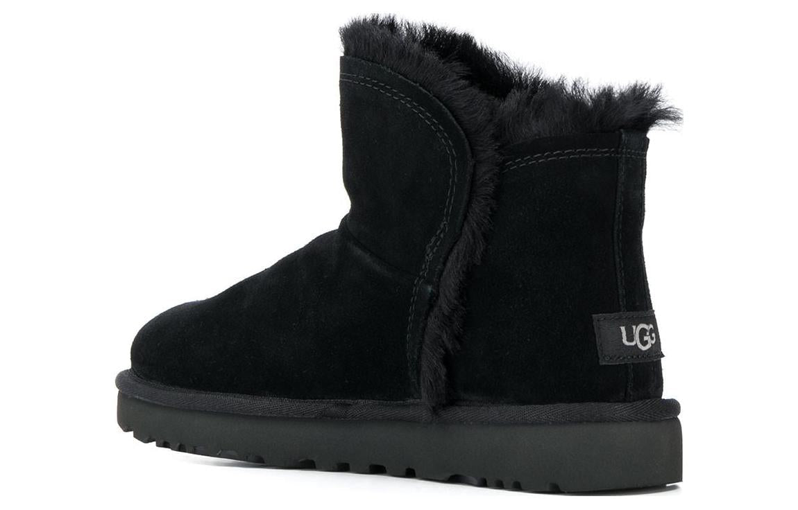 (WMNS) UGG Classic Mini Fluff High-low Boot 'Black' 1103745-BLK