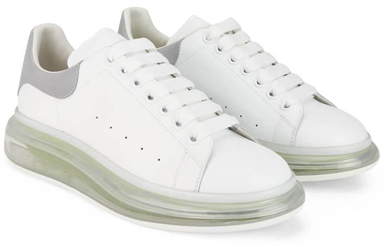 Alexander McQueen Oversized Sneaker 'Transparent Sole - White Gunmetal' 662659WIA4T9058
