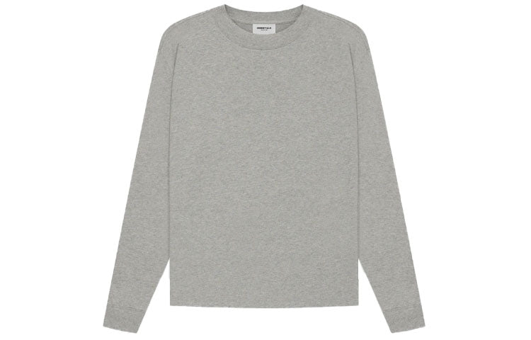 Fear of God Essentials SS21 Long Sleeve Tee Dark Heather Oatmeal FOG-SS21-614