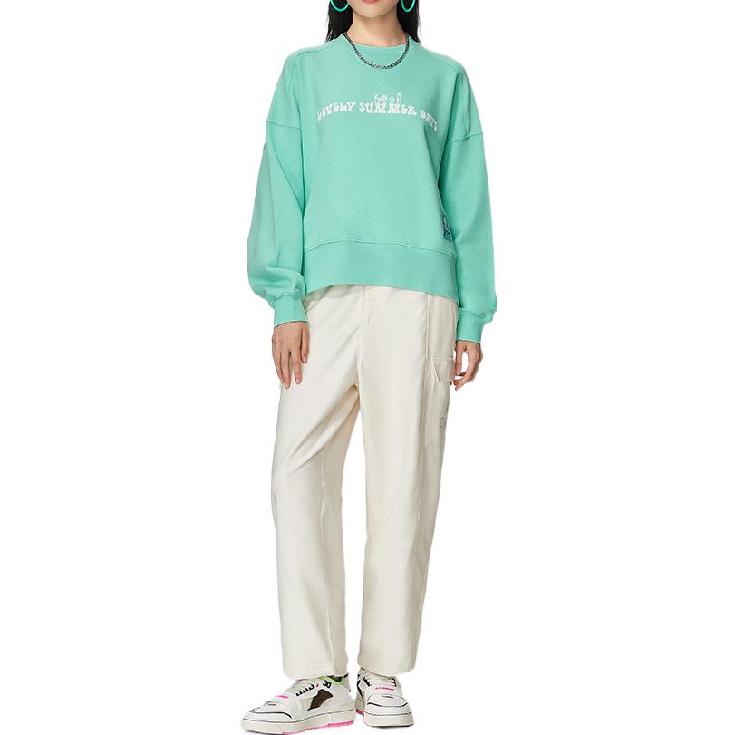 (WMNS) Li-Ning Badfive Casual Pullover 'Aqua' AWDS662-2