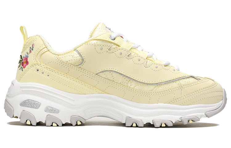 (WMNS) Skechers D'Lites-Bright Blossoms Low-Top Daddy Shoes Yellow 11977-YEL