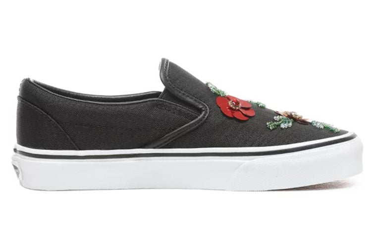 Vans Floral Sequins Slip-On Shoes Black VN0A38F7VM6