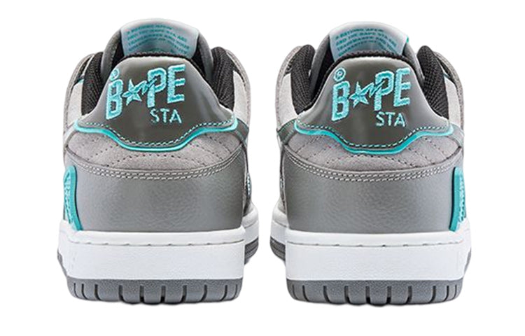 A BATHING APE SK8 Sta Leather Low 'Grey' 1I70-191-011-GREY