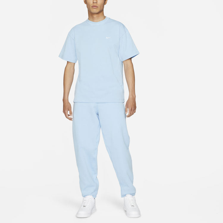 Nike Lab Solo Swoosh Basic Sports Short Sleeve Blue DA0321-436