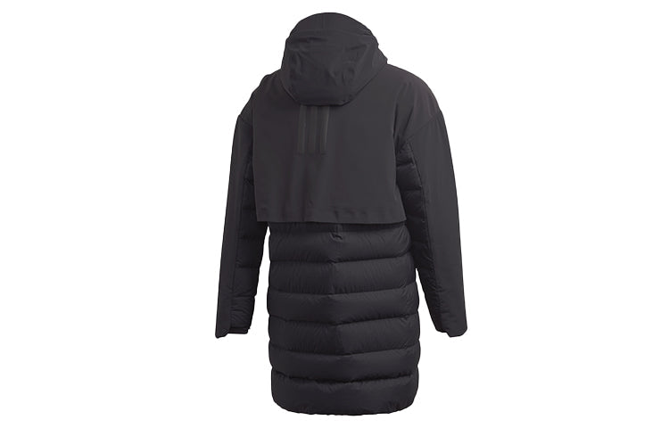 adidas Outdoor Casual Sports Windproof Stay Warm hooded down Jacket Black DZ1421