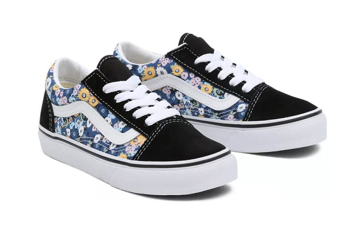 (PS) Vans Floral Old Skool 'Black Blue' VN0A7Q5FAS2