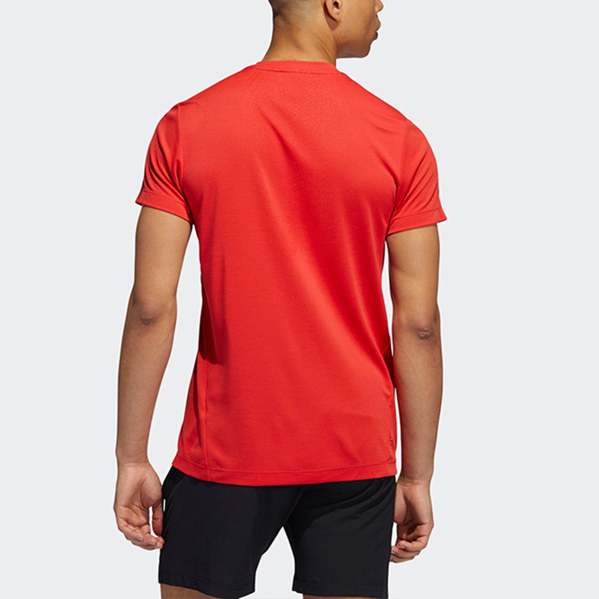 adidas Men's H.Rdy Warri Stripes Print Crew Neck Red H11108