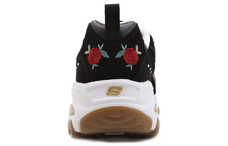 (WMNS) Skechers D'Lites Low-Top Daddy Shoes Black 13084-BKW