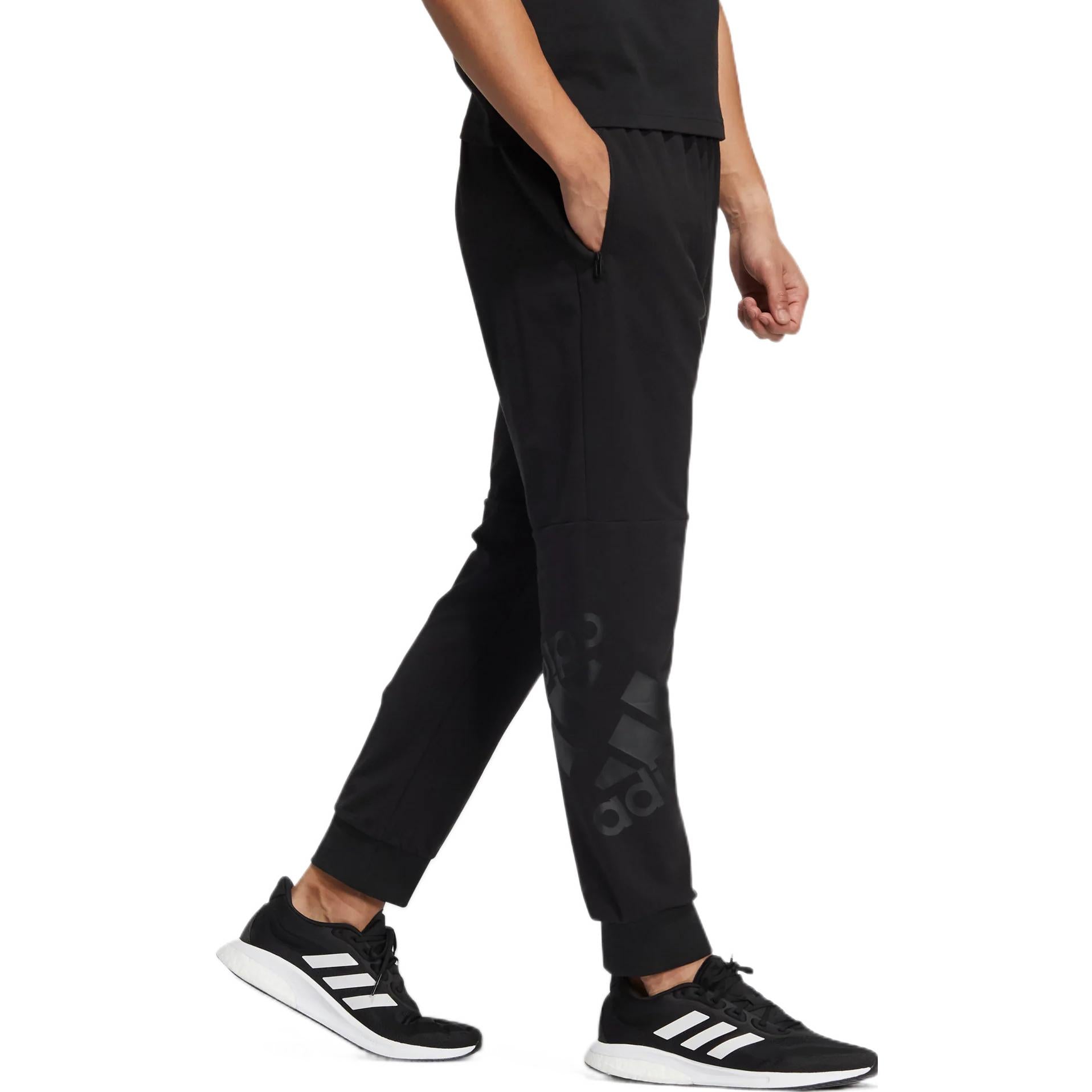 Men's adidas Fi Bp2 Knpt Printing Bundle Feet Sports Pants/Trousers/Joggers Black HI3279