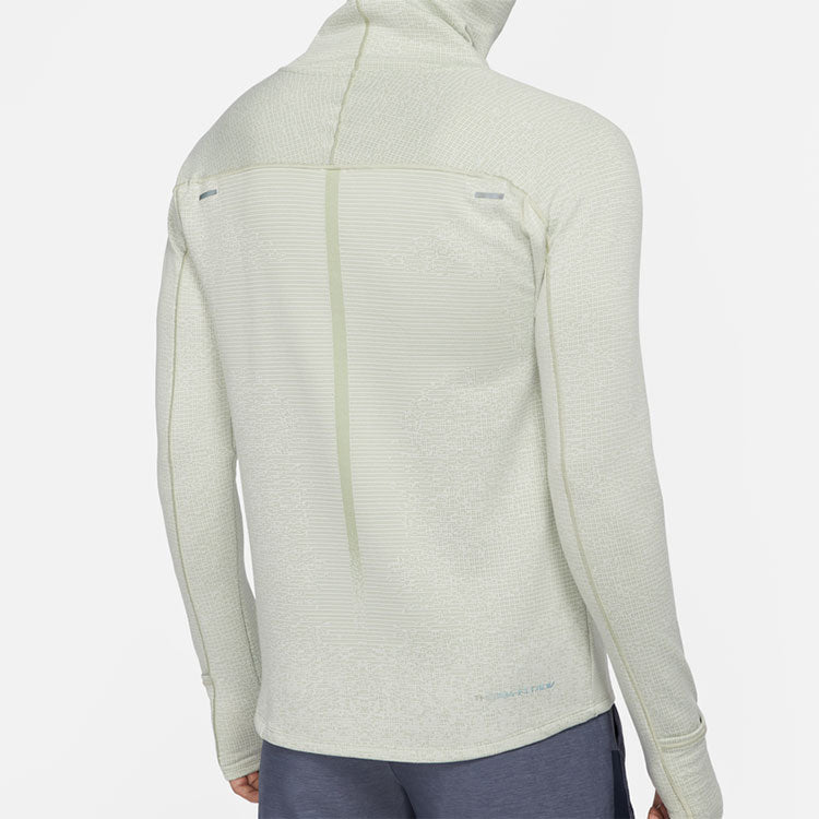 Men's Nike Therma-fit Adv Division Logo Printing Solid Color Hooded Long Sleeves Blue T-Shirt DD6111-386