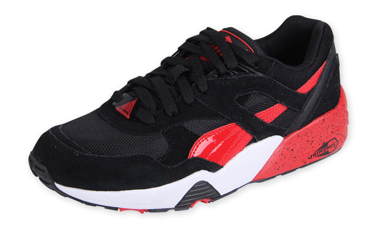 PUMA R698 Block Low Top Running Shoes Black/Red 360030-02