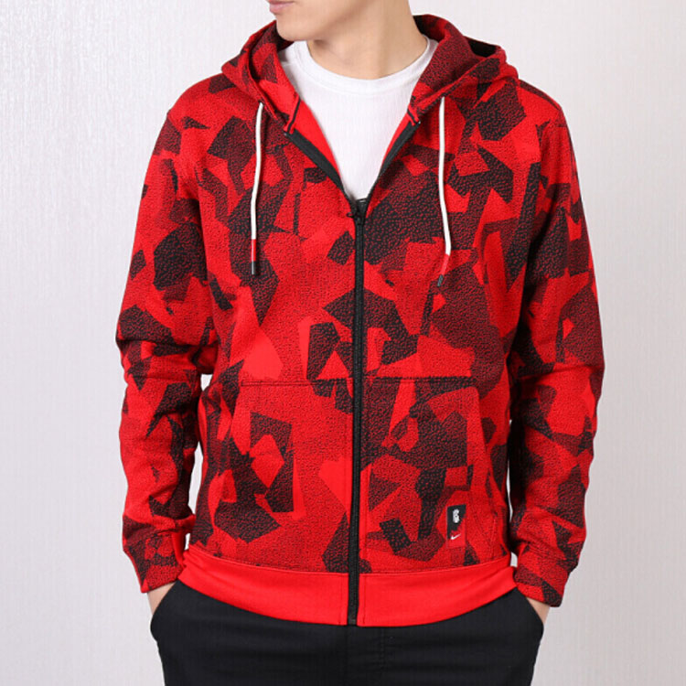 Nike Kyrie Kyrie Irving Basketball Sports Fleece Lined hoodie Jacket Red AJ3386-657