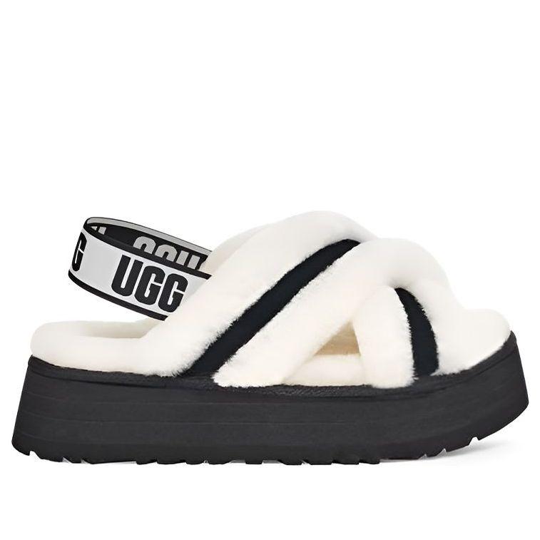(WMNS) UGG Disco Cross 'White Black' 1121550-WHT
