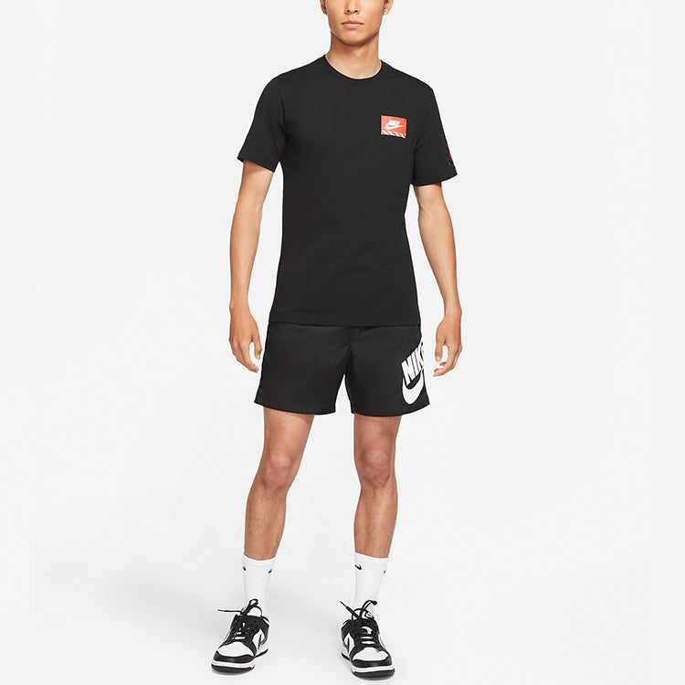 Men's Nike Sportswear Transformers Printing Sports Round Neck Short Sleeve Black T-Shirt DJ1398-010